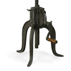 Carolina Living Regan Adjustable Accent Table - Chestnut Top - Black Base