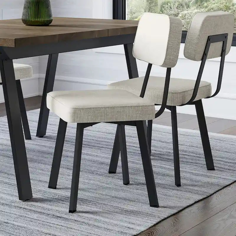 Amisco Clarkson Upholstered Dining Chair with Metal Legs
