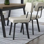 Amisco Clarkson Upholstered Dining Chair with Metal Legs
