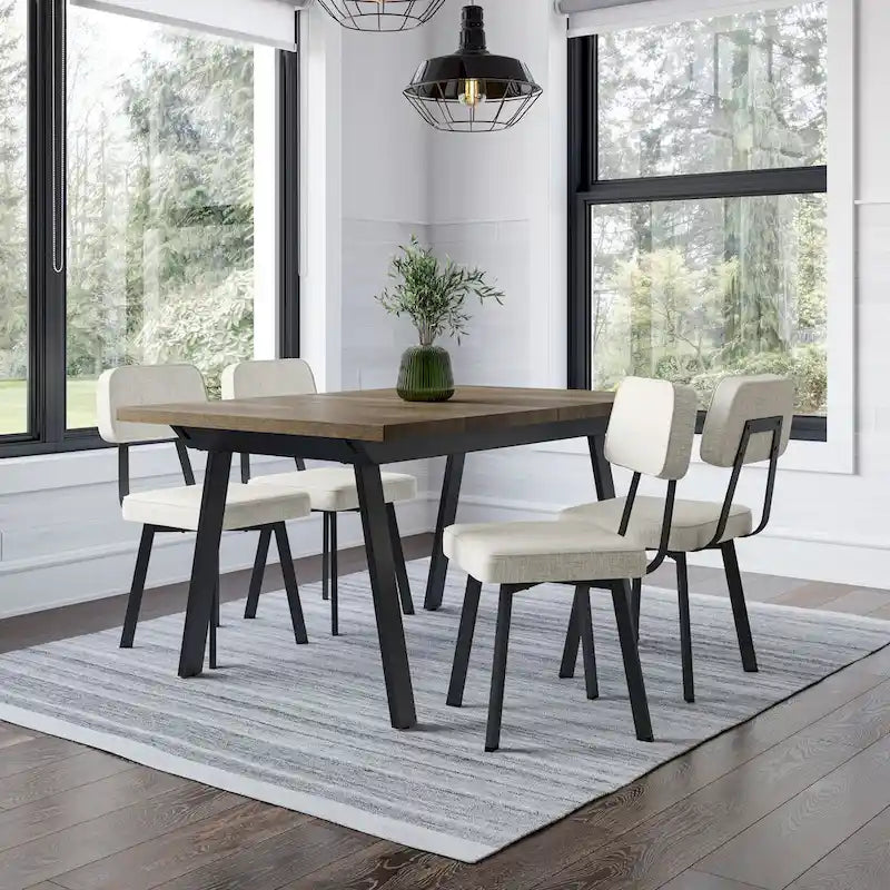 Amisco Clarkson Upholstered Dining Chair with Metal Legs