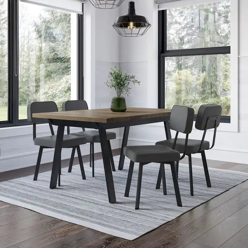 Amisco Clarkson Upholstered Dining Chair with Metal Legs
