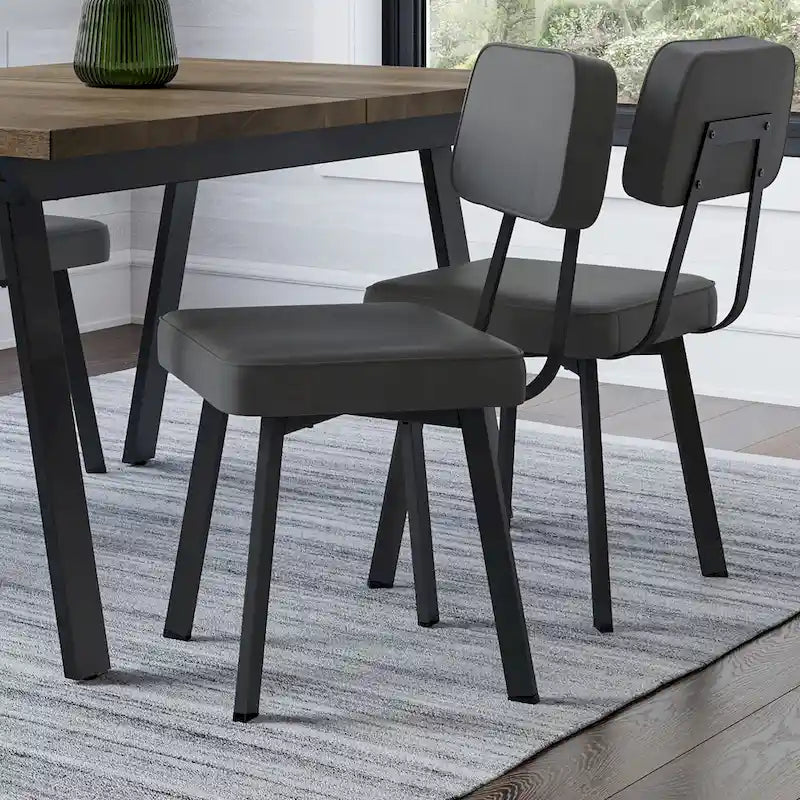 Amisco Clarkson Upholstered Dining Chair with Metal Legs