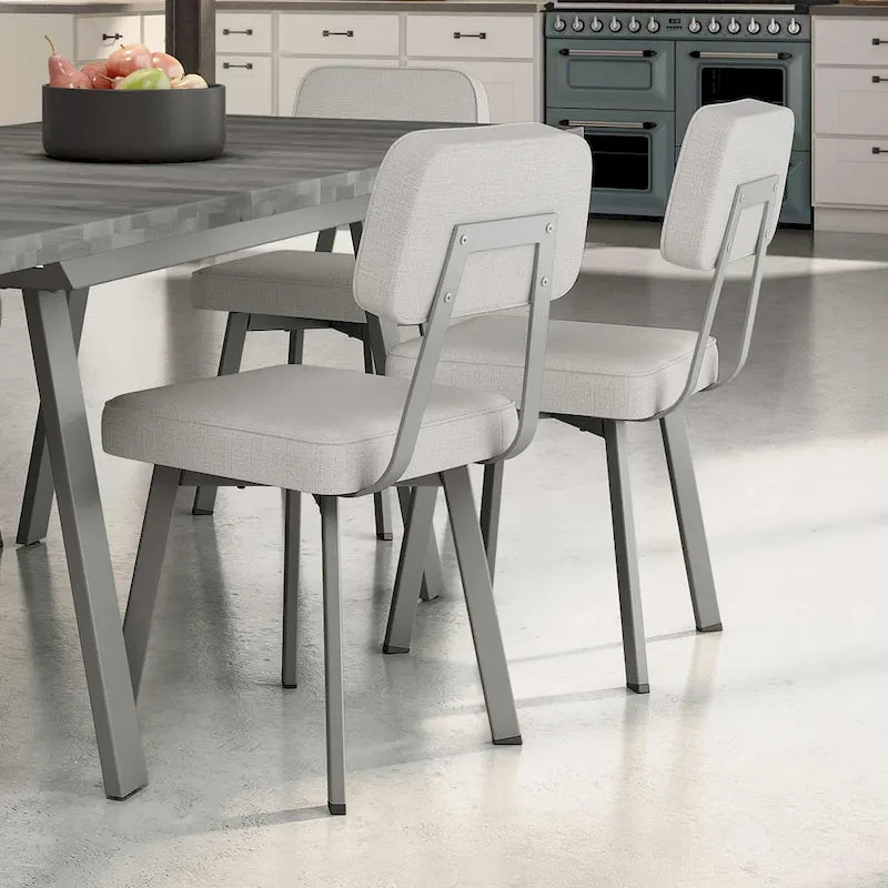 Amisco Clarkson Upholstered Dining Chair with Metal Legs