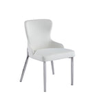 Somette Ema White Wing Back Side Chair (Set of 2)