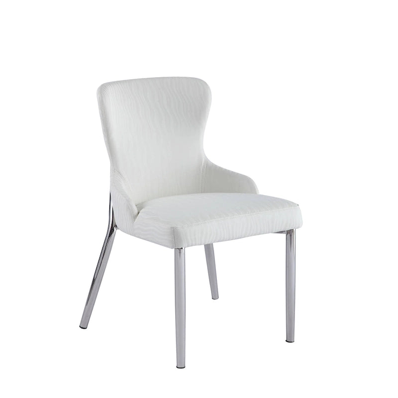 Somette Ema White Wing Back Side Chair (Set of 2)