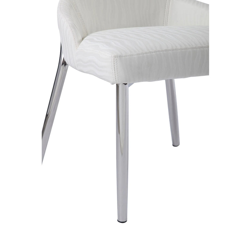 Somette Ema White Wing Back Side Chair (Set of 2)