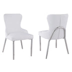 Somette Ema White Wing Back Side Chair (Set of 2)