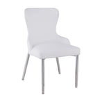 Somette Ema White Wing Back Side Chair (Set of 2)