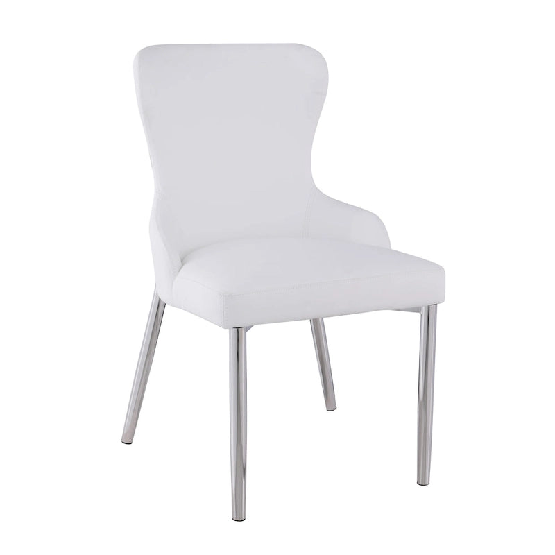 Somette Ema White Wing Back Side Chair (Set of 2)