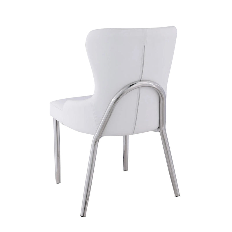 Somette Ema White Wing Back Side Chair (Set of 2)