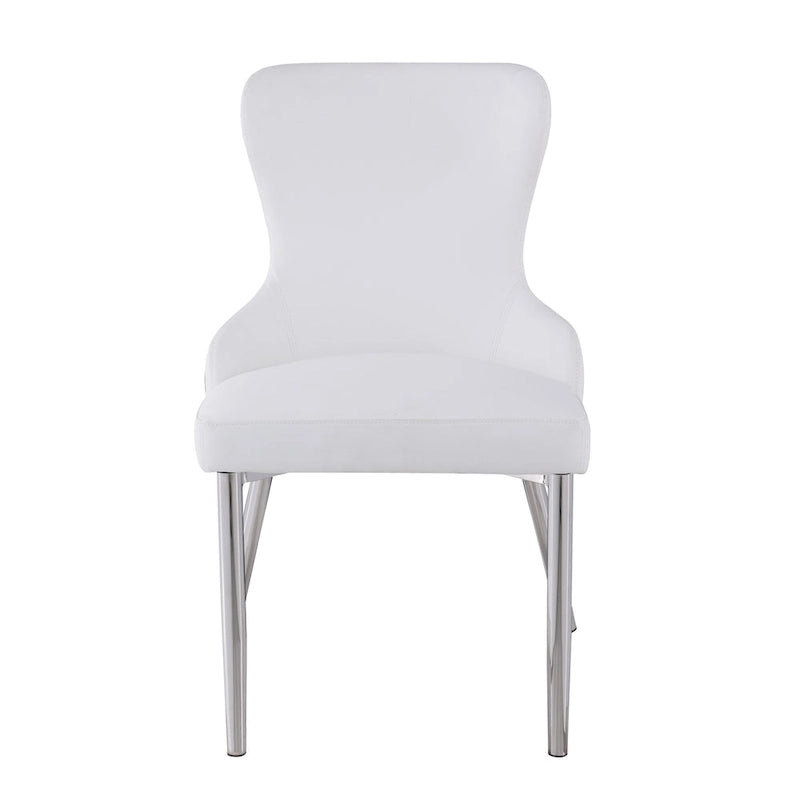 Somette Ema White Wing Back Side Chair (Set of 2)
