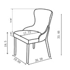 Somette Ema White Wing Back Side Chair (Set of 2)