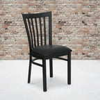 School House Back Metal Restaurant Chair - 17.25W x 18.75D x 34.75H - 17.25W x 18.75D x 34.75H