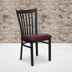 School House Back Metal Restaurant Chair - 17.25W x 18.75D x 34.75H - 17.25W x 18.75D x 34.75H