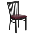 School House Back Metal Restaurant Chair - 17.25W x 18.75D x 34.75H - 17.25W x 18.75D x 34.75H