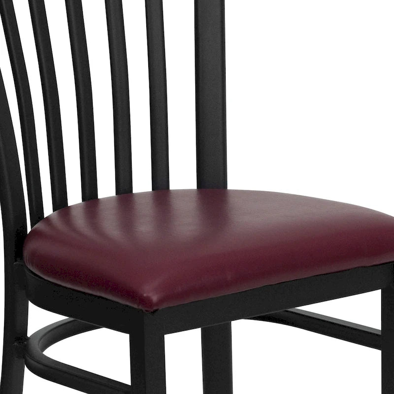 School House Back Metal Restaurant Chair - 17.25W x 18.75D x 34.75H - 17.25W x 18.75D x 34.75H