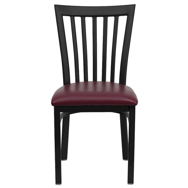 School House Back Metal Restaurant Chair - 17.25W x 18.75D x 34.75H - 17.25W x 18.75D x 34.75H