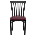 School House Back Metal Restaurant Chair - 17.25W x 18.75D x 34.75H - 17.25W x 18.75D x 34.75H
