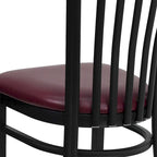 School House Back Metal Restaurant Chair - 17.25W x 18.75D x 34.75H - 17.25W x 18.75D x 34.75H