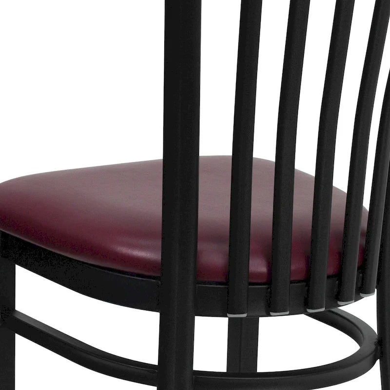 School House Back Metal Restaurant Chair - 17.25W x 18.75D x 34.75H - 17.25W x 18.75D x 34.75H
