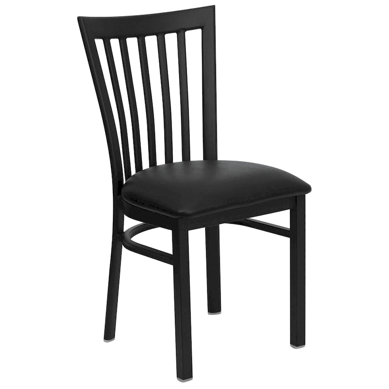 School House Back Metal Restaurant Chair - 17.25W x 18.75D x 34.75H - 17.25W x 18.75D x 34.75H