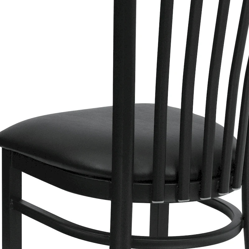 School House Back Metal Restaurant Chair - 17.25W x 18.75D x 34.75H - 17.25W x 18.75D x 34.75H