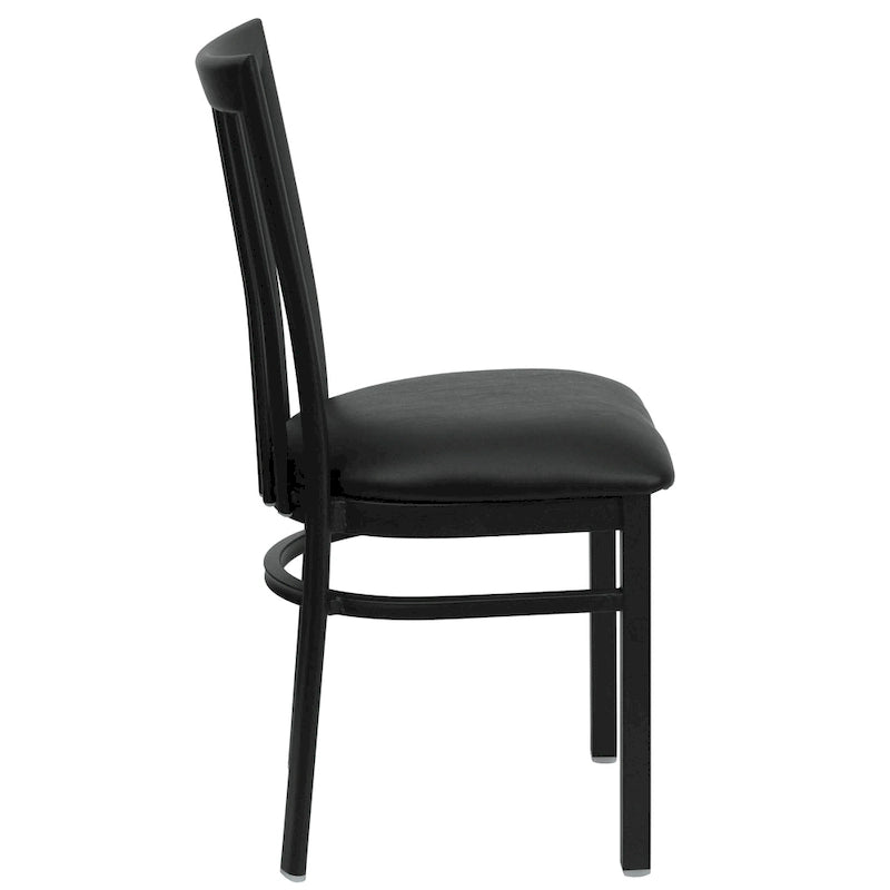 School House Back Metal Restaurant Chair - 17.25W x 18.75D x 34.75H - 17.25W x 18.75D x 34.75H