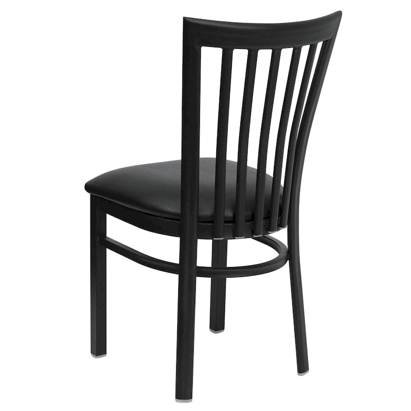 School House Back Metal Restaurant Chair - 17.25W x 18.75D x 34.75H - 17.25W x 18.75D x 34.75H