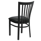 School House Back Metal Restaurant Chair - 17.25W x 18.75D x 34.75H - 17.25W x 18.75D x 34.75H
