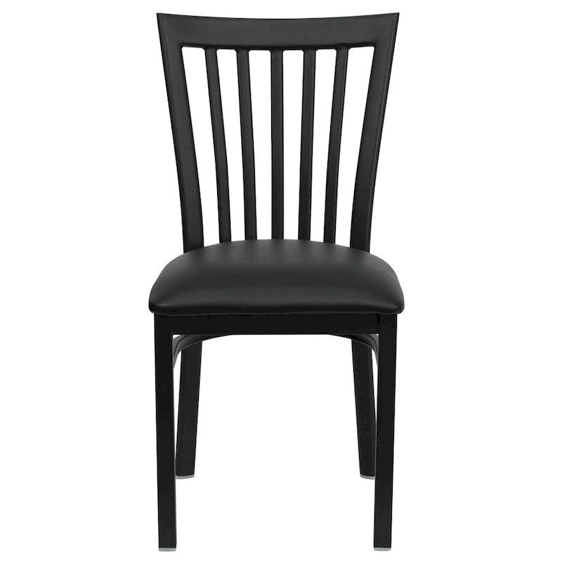 School House Back Metal Restaurant Chair - 17.25W x 18.75D x 34.75H - 17.25W x 18.75D x 34.75H