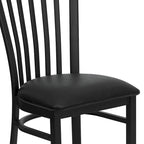 School House Back Metal Restaurant Chair - 17.25W x 18.75D x 34.75H - 17.25W x 18.75D x 34.75H