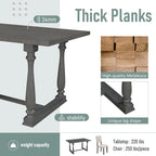 Nestfair 6-Piece Dining Table Set with 4 Chairs and 1 Bench
