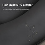 Haley Modern Swivel Barrel Faux Leather Chair with Solid Wood Base Set of 2 by HULALA HOME