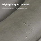 Haley Modern Swivel Barrel Faux Leather Chair with Solid Wood Base Set of 2 by HULALA HOME