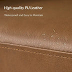 Haley Modern Swivel Barrel Faux Leather Chair with Solid Wood Base Set of 2 by HULALA HOME