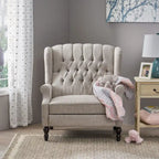 Apaloosa Oversized Tufted Fabric Oversized Pushback Recliner by Christopher Knight Home