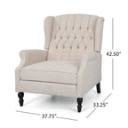 Apaloosa Oversized Tufted Fabric Oversized Pushback Recliner by Christopher Knight Home