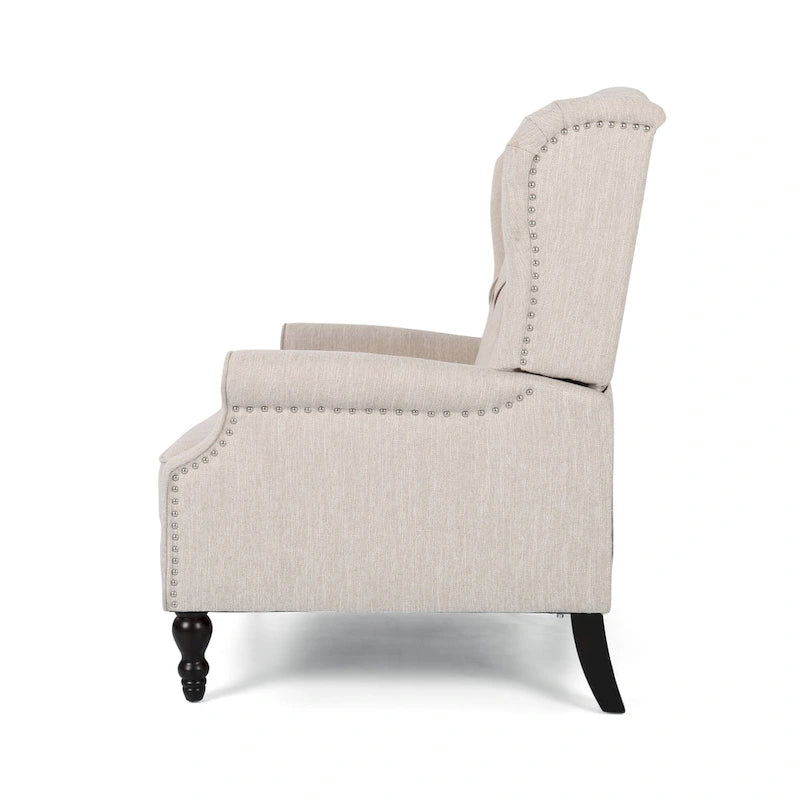 Apaloosa Oversized Tufted Fabric Oversized Pushback Recliner by Christopher Knight Home