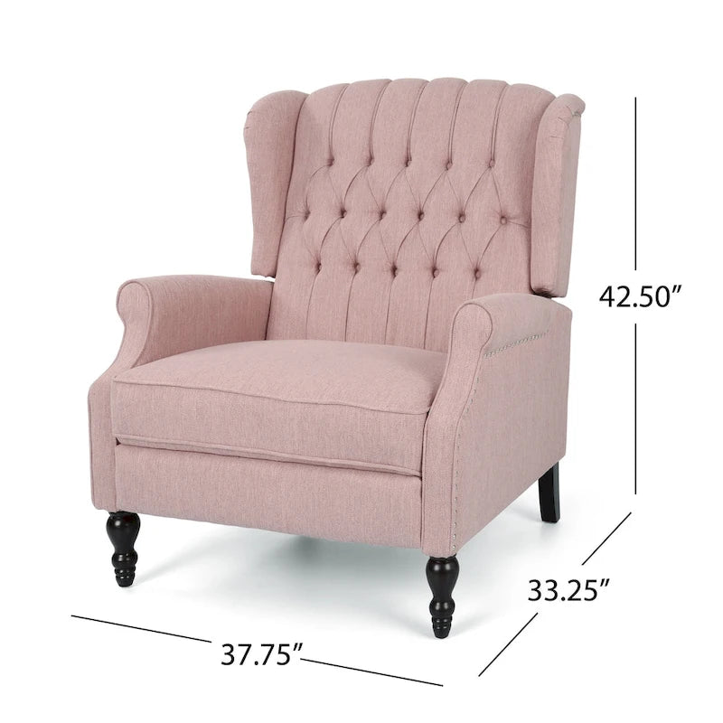 Apaloosa Oversized Tufted Fabric Oversized Pushback Recliner by Christopher Knight Home
