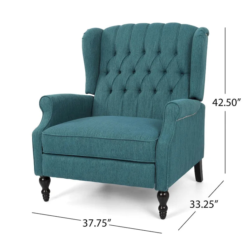 Apaloosa Oversized Tufted Fabric Oversized Pushback Recliner by Christopher Knight Home