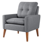 Homall Accent Chair Modern Fabric Upholstered Arm Chair Wood Legs Lounge Chair for Living Room