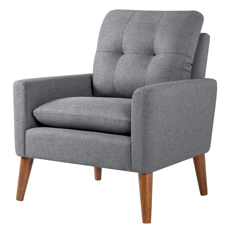 Homall Accent Chair Modern Fabric Upholstered Arm Chair Wood Legs Lounge Chair for Living Room