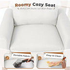 Homall Accent Chair Modern Fabric Upholstered Arm Chair Wood Legs Lounge Chair for Living Room