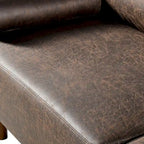 HOOOWOOO Mid-Century Modern Upholstered Sofa Couch with Rolled Pillows