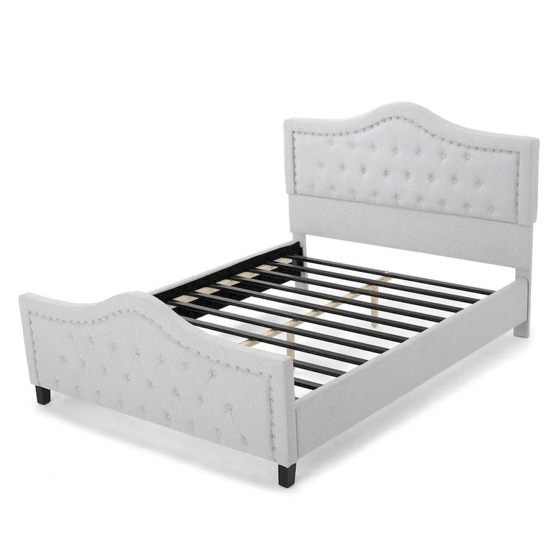 Virgil Queen-size Upholstered Tufted Bed by Christopher Knight Home