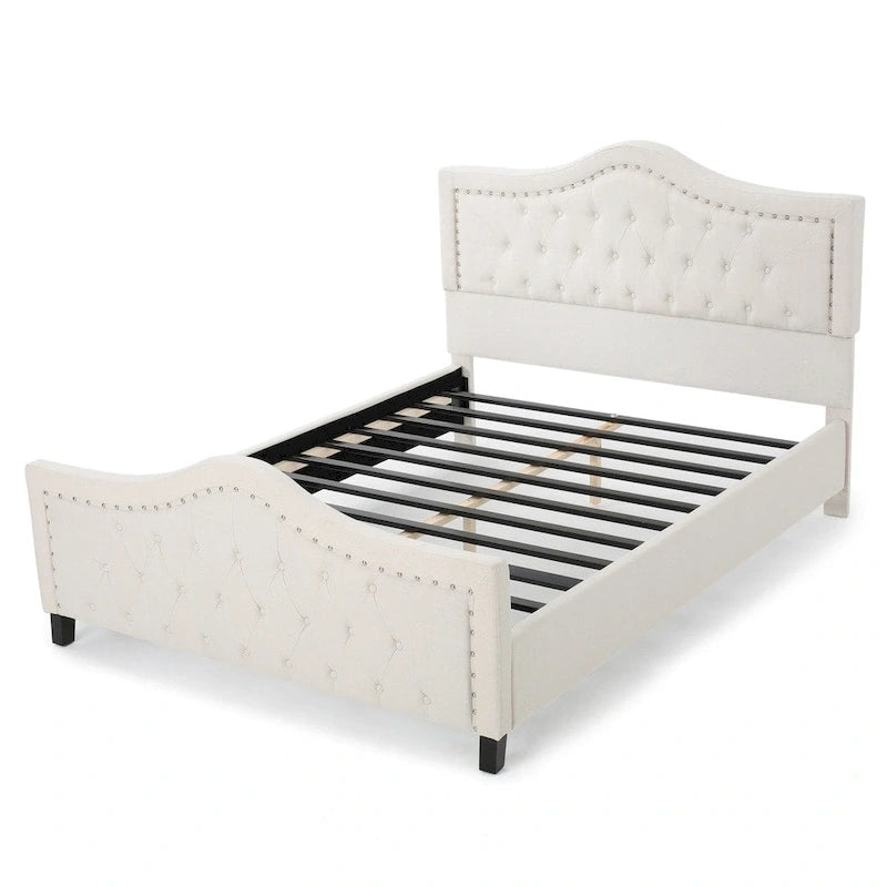 Virgil Queen-size Upholstered Tufted Bed by Christopher Knight Home