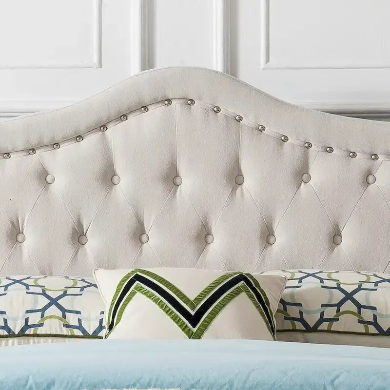 Virgil Queen-size Upholstered Tufted Bed by Christopher Knight Home