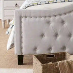 Virgil Queen-size Upholstered Tufted Bed by Christopher Knight Home