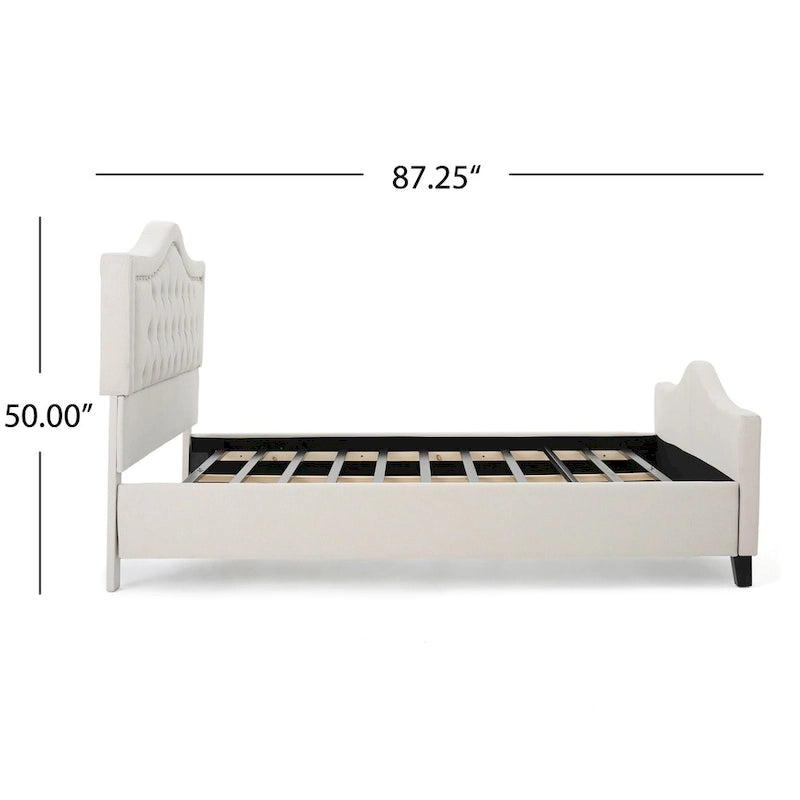 Virgil Queen-size Upholstered Tufted Bed by Christopher Knight Home