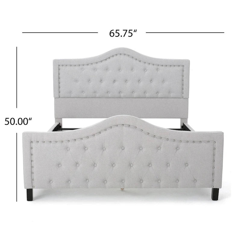 Virgil Queen-size Upholstered Tufted Bed by Christopher Knight Home